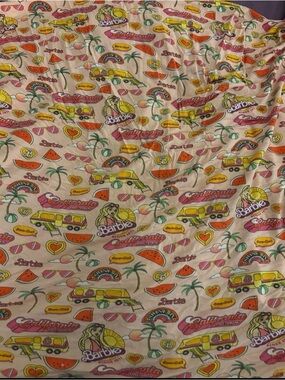 Posh Peanut Malibu Barbie Pink Retro Summer Bamboo Fitted Crib Sheet